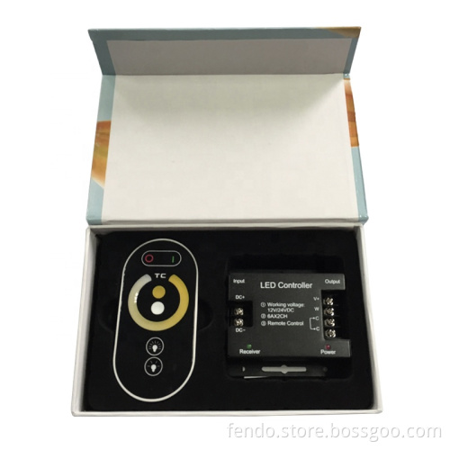 Wireless RF Remote Control for 12V/24V Dimmable LED Lights - Color Temperature Adjustable Controller